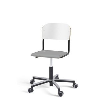 Matte FSC BX tuoli kaasujousella, pyörät, aluristikko, pieni istuin, musta runko