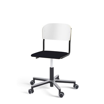 Matte FSC BX tuoli kaasujousella, pyörät, aluristikko, pieni istuin, musta runko
