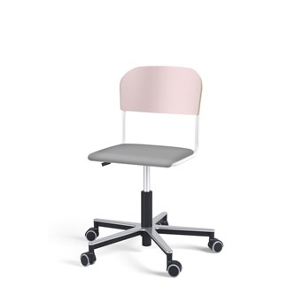 Matte FSC BX tuoli kaasujousella, pyörät, aluristikko, pieni istuin, valkoinen runko