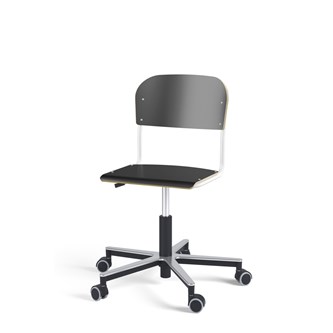 Matte FSC BX tuoli kaasujousella, pyörät, aluristikko, pieni istuin, valkoinen runko