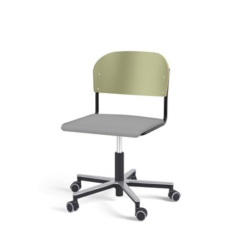 Matte FSC BX tuoli kaasujousella, pyörät, aluristikko, iso istuin, musta runko