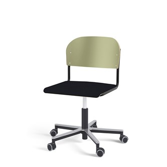 Matte FSC BX tuoli kaasujousella, pyörät, aluristikko, iso istuin, musta runko
