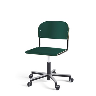 Matte FSC BX tuoli kaasujousella, pyörät, aluristikko, iso istuin, musta runko