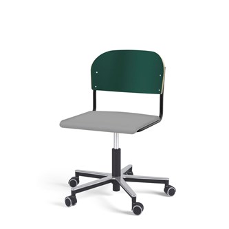 Matte FSC BX tuoli kaasujousella, pyörät, aluristikko, iso istuin, musta runko