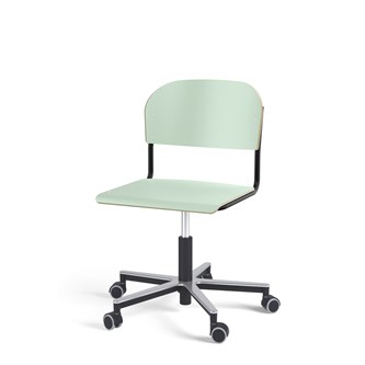 Matte FSC BX tuoli kaasujousella, pyörät, aluristikko, iso istuin, musta runko
