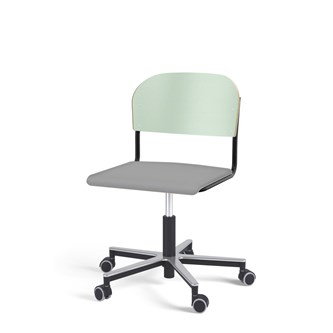 Matte FSC BX tuoli kaasujousella, pyörät, aluristikko, iso istuin, musta runko