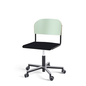 Matte FSC BX tuoli kaasujousella, pyörät, aluristikko, iso istuin, musta runko