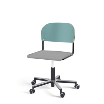 Matte FSC BX tuoli kaasujousella, pyörät, aluristikko, iso istuin, musta runko