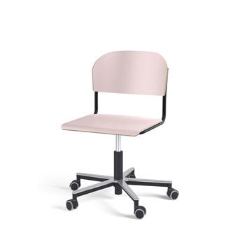Matte FSC BX tuoli kaasujousella, pyörät, aluristikko, iso istuin, musta runko