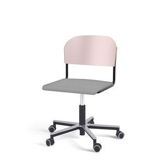 Matte FSC BX tuoli kaasujousella, pyörät, aluristikko, iso istuin, musta runko