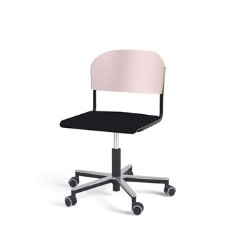 Matte FSC BX tuoli kaasujousella, pyörät, aluristikko, iso istuin, musta runko