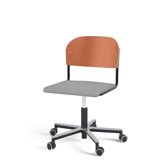 Matte FSC BX tuoli kaasujousella, pyörät, aluristikko, iso istuin, musta runko