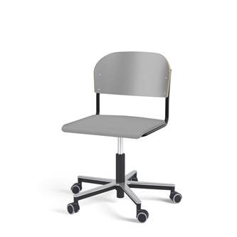 Matte FSC BX tuoli kaasujousella, pyörät, aluristikko, iso istuin, musta runko