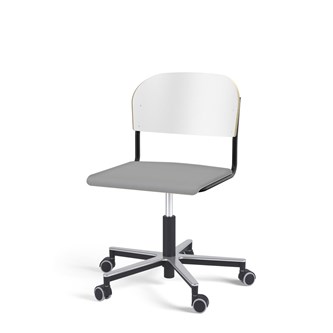 Matte FSC BX tuoli kaasujousella, pyörät, aluristikko, iso istuin, musta runko