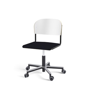 Matte FSC BX tuoli kaasujousella, pyörät, aluristikko, iso istuin, musta runko