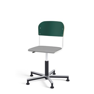 Matte FSC BX tuoli kaasujousella, liukutassut, aluristikko, pieni istuin, valkoinen runko