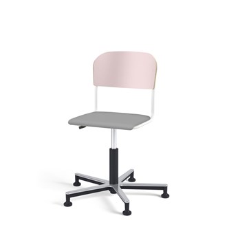 Matte FSC BX tuoli kaasujousella, liukutassut, aluristikko, pieni istuin, valkoinen runko