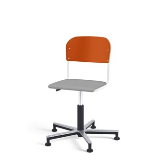 Matte FSC BX tuoli kaasujousella, liukutassut, aluristikko, pieni istuin, valkoinen runko