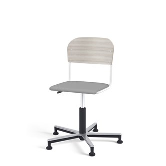 Matte FSC BX tuoli kaasujousella, liukutassut, aluristikko, pieni istuin, valkoinen runko