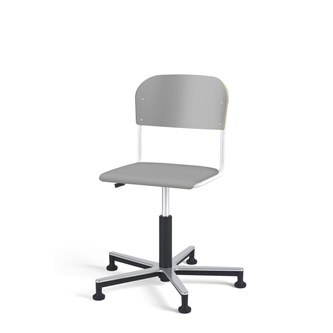 Matte FSC BX tuoli kaasujousella, liukutassut, aluristikko, pieni istuin, valkoinen runko