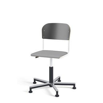 Matte FSC BX tuoli kaasujousella, liukutassut, aluristikko, pieni istuin, valkoinen runko