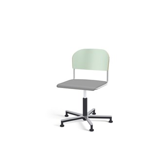 Matte FSC tuoli kaasujousella, liukutassut, aluristikko, iso istuin, hopea runko