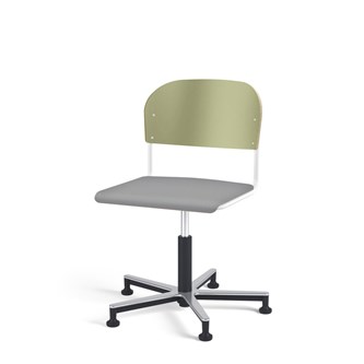 Matte FSC BX tuoli kaasujousella, liukutassut, aluristikko, iso istuin, valkoinen runko