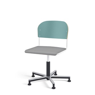 Matte FSC BX tuoli kaasujousella, liukutassut, aluristikko, iso istuin, valkoinen runko