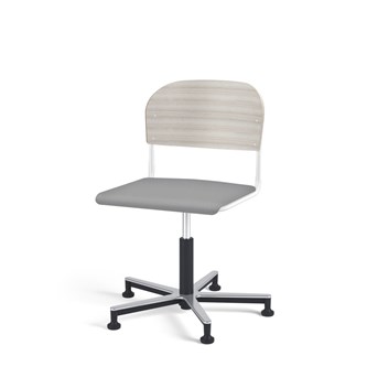 Matte FSC BX tuoli kaasujousella, liukutassut, aluristikko, iso istuin, valkoinen runko