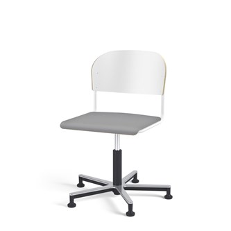 Matte FSC BX tuoli kaasujousella, liukutassut, aluristikko, iso istuin, valkoinen runko