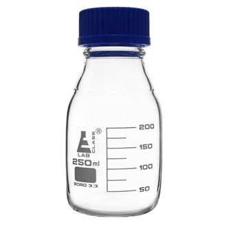 Reagenssipullo 250 ml, borosilikaatti, 10 kpl