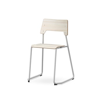 Como FSC tuoli, lenkkijalka, ik 45 cm, medium istuin, hopea runko