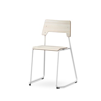 Como FSC BX tuoli, lenkkijalka, ik 45 cm, medium istuin, valkoinen runko