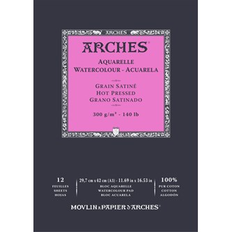 Akvarellilehtiö Arches A3, 300 g