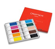 Kuitukärkikynä Caran d'Ache Broad, 10 väriä x 6 kpl, pahvipakkaus