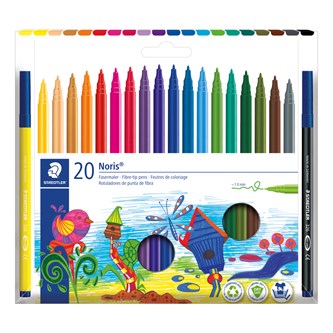Kuitukärkikynä Staedtler Noris, 20 väriä