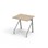 Altudo FSC pöytä HPL 70x60x72 cm, hopea jalusta