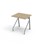 Altudo FSC pöytä HPL 70x60x72 cm, hopea jalusta