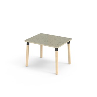 Helmi pöytä linoleum 100x80 cm musta holkki