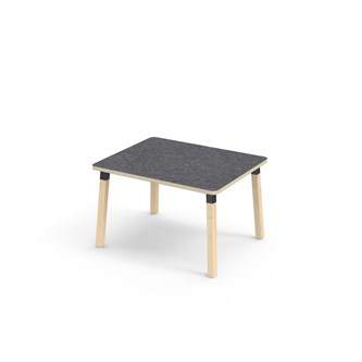 Helmi pöytä linoleum 100x80 cm musta holkki