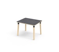 Helmi pöytä linoleum 100x80 cm musta holkki