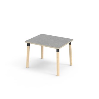 Helmi pöytä linoleum 100x80 cm musta holkki