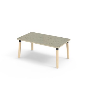 Helmi pöytä linoleum 140x80 cm musta holkki