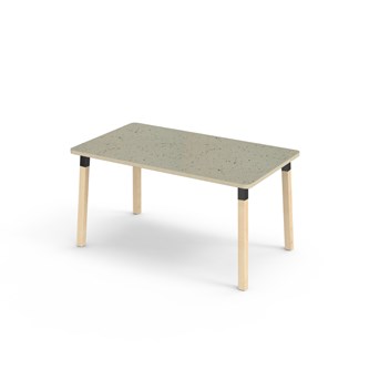 Helmi pöytä linoleum 140x80 cm musta holkki