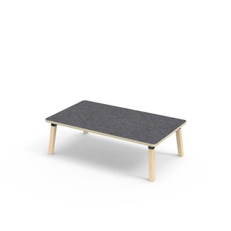 Helmi pöytä linoleum 140x80 cm musta holkki