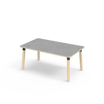 Helmi pöytä linoleum 140x80 cm musta holkki