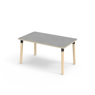 Helmi pöytä linoleum 140x80 cm musta holkki