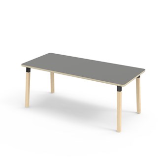 Helmi pöytä HPL 180x80 cm musta holkki