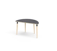 Myy pöytä linoleum puolipyöreä 120-60 cm musta holkki