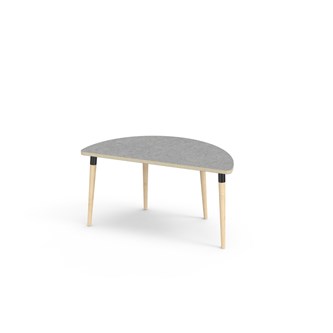 Myy pöytä linoleum puolipyöreä 120-60 cm musta holkki